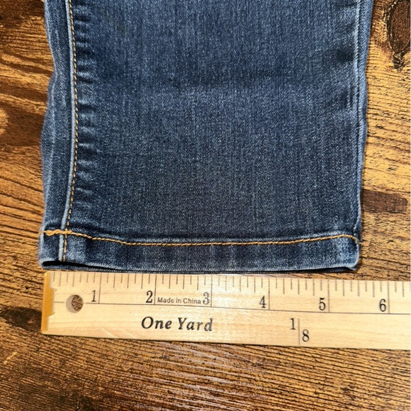 Free People Jeans Womens 31 Blue Vintage Straight Fit Whiskering Distressed - Picture 11 of 11